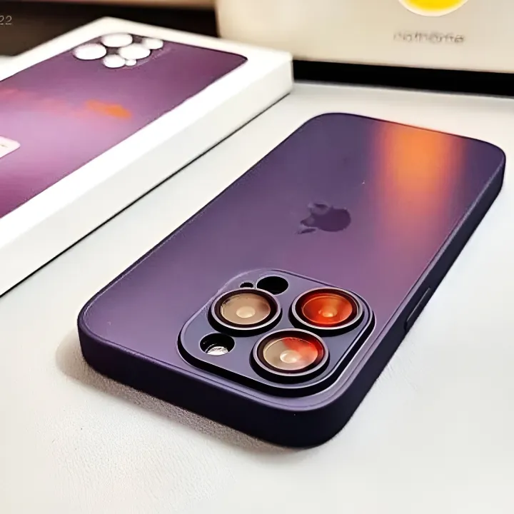 IPhone%2013%20Pro%20Max%20%20Matte%20Glass%20Cover%20%7C%20Deep%20Purple%20AG%20Frosted%20Glass%20Border%20Case%20With%20Camera%20Protection%20with%20Soft%20Silicone%20Border%20for%20Apple%20iPhone%2013%20Pro%20Max%20-%20Image%203