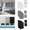 Waterproof Pleated Blinds Portable Privacy-Enhancing Light-Filtering Self-Adhesive Curtains Easy-Install Window Covers for. 