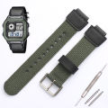 【ETOP】18mm Cloth/Leather Nylon Strap Suitable for Casio AE1200 AE1000 PRG-270 MRW-200H AEQ-110W AQ-S810 Men's Watch band Accessories. 
