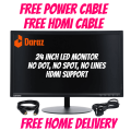 R 24 Inch A+ Grade 1080p LED Monitor | HDMI Input | 1080p Full HD Display | VGA, DVI, D-Port Input | Universal Iron Stand | Fresh Pieces | 60Hz Display | LED Monitor | Free Home Delivery | Free Cables | Best Price Guaranteed | Brand Refurbished. 