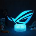 Silk Road Traders ROG Republic Of Gamers Logo Acrylic Gaming Room Table Night Light Lamp - 16 Colors With Remote. 