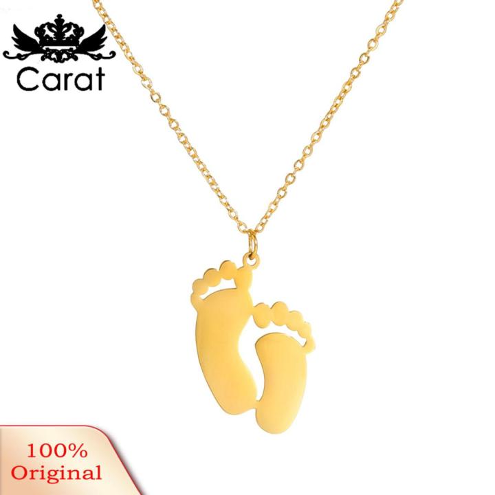 Carat Pendant Necklace Lovely Exquisite Bright Luster Feet Necklace