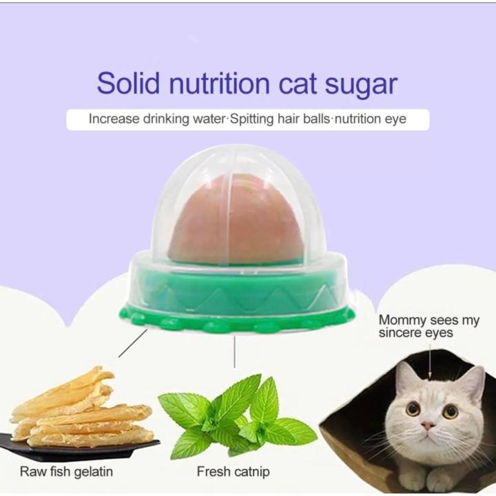 Cat Snacks Candy Ball Lickable Sugar Ball Edible Catnip