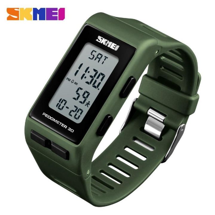 SKMEI Brand Women Men Sports Calories Digital Pedometer Backlight Outdoor Running Waterproof Watch 1363