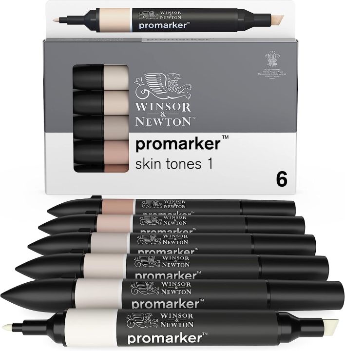Winsor & Newton Promarker Set of 6 Skin  Tones Series 1