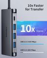 MAVINEX USB C Hub 9 in 1 4K HDMI USB C Docking Station, 100W Power Delivery, 5Gbps USB-C Data Port, 3 USB 3.0 Ports, MicroSD/TF, 1Gbps Ethernet Adapter for MacBook, Déll XPS, More Type C Devices. 