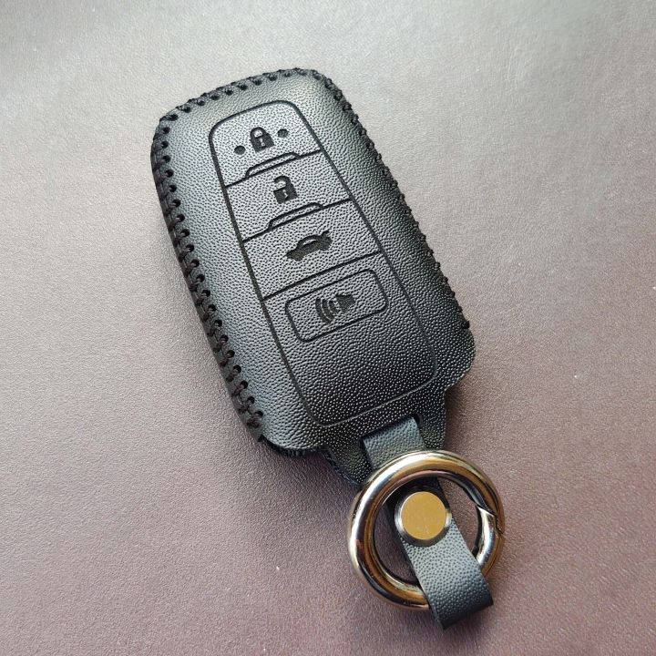 High Quality PU Leather Handmade Corolla Cross Key Cover - Premium Key Case Holder for Toyota Corolla Cross Key Remote, Keychain, Key Fob - Elegant Leather Key Protector for Corolla Cross Keys - Cross Keychain