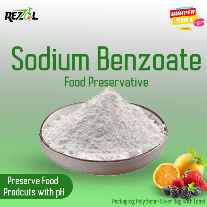 Rezol Sodium Benzoate Powder 250g- benzoate of soda- Food preservatives 250g