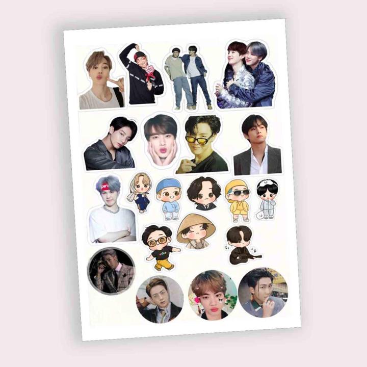BTS Sticker Sheet Group Members Army Uncut