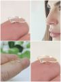 Pack Of 5 PCs Single Stone Nose Ring Nose Pin Golden And Silver Color Stainless Steel Long Naak Ki Bali Naak Ka Taar Naak Ki Nathni Nathli Stylish Nose Jewelry Set For Women Daily Wear Nose Studs Trendy Nose Pins For Girls Elegant Nose Ring Collection. 