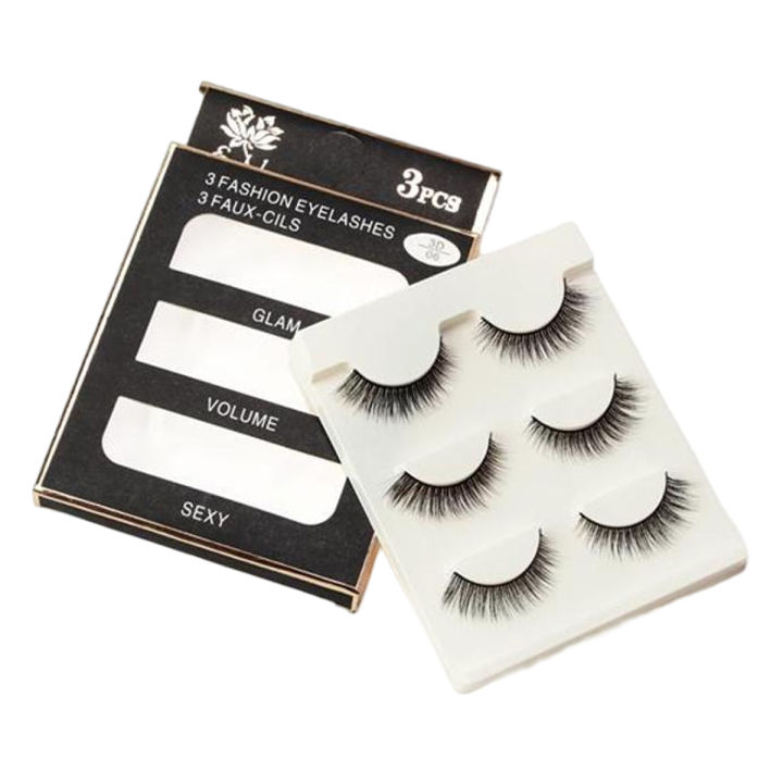 3 Pairs 3D Eye Lashes - High Quality Eyelashes Original Natural Look