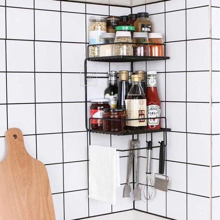 Side Spice Rack 🍳 2-Layer Kitchen Side Corner Spice Rack – Maximize Your Space! 🌿 RM ...