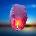 Pack of 05 Pieces Lantern Sky Flying Paper Lanterns -  Wire-Free Fire Resistant Paper Lantern to Release in Sky, Wedding, Parties, Christmas, Festivals, Baby First Birthday, Multi-Color. 