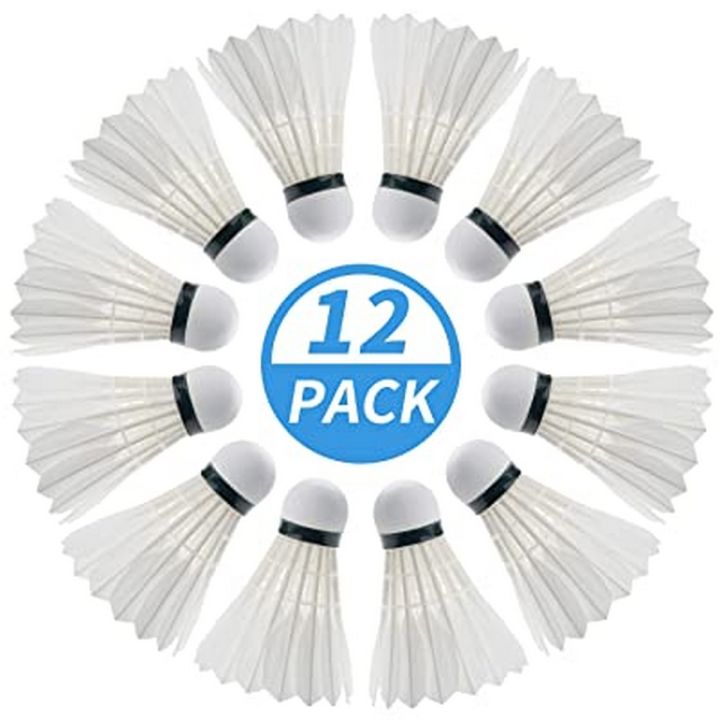 Premium Quality Badminton Feather Shuttle Cocks| Box of 12 Shuttle| Pack of 12| One Dozen