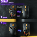 SOLAKAKA SM802 Wireless Gaming Mouse 10000 DPI Customized Macro Replaceble Switch RGB Gamer Mouse 63g Ultra-light. 