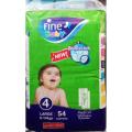 Fine Baby Diapers, Jumbo pack of 54 diapers, Large 7–14kg, Size 4. 