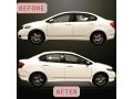 Honda City 2009-2020 | Quarter Glass Windows Louvers Black with Double Tape. 