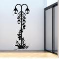 Wall sticker Plants and street lamp for Decoration (18 x 48 Inches). 