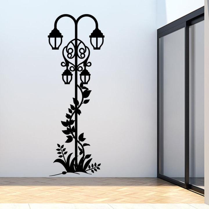 Wall sticker Plants and street lamp for Decoration (18 x 48 Inches)