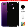 OPPO_F9 PRO SKIN / WRAP 360 PROTECTION CARBON FIBER/ MATTE/ TRANSPARENT/ LEATHER BACK AND SIDES INCLUDED CAMERA SKIN. 