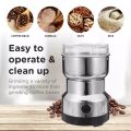 Stainless Steel Electric Coffee Grinder Bean Nuts Spices Masala Grinder and Blender Coffee Bean Milling Machine NM-8300 Perfect Kitchen Tool. 