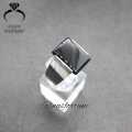 Black Aqeeq Ring for Men  Black Agate Stone Ring  Square Cut Black Aqeeq Stone Ring  Handmade Chandi Ring ( 925 Silver ). 
