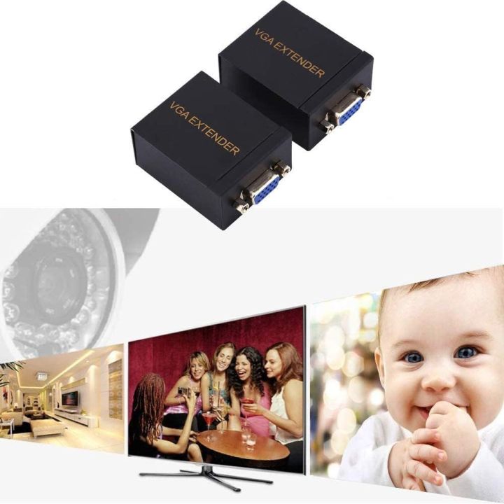VGA%20Extender%2060m%20VGA%20Signal%20Video%20Booster%20Transmitter%20and%20Receiver%20Converter%20Over%20CAT-5e/6%20Cable%20for%20TCP/IP%20Signal%20into%20VGA%20Signal%20ORIGINAL%20UK%20ZONE%20STOCK%20-%20Image%204