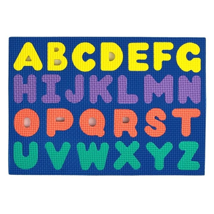 Learning and Educational ABC Foam Board Floor Mat Fomic Puzzle Alphabit Toys For Kids Boys Girls Alphabet Building Block - A to Z Blocks Fun Toy Game Early Learning Education