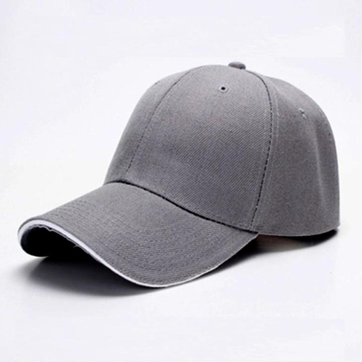 China Made Plain Caps for Adults Plain P Caps with Curved Brim Black and Gray Cap for Men and Women with Adjustable Buckle on Back