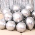 Pack of 25 pcs Metallic Balloons Chrome Balloons Party Balloons 12inch Latex Metallic Balloons Chrome Balloons Birthday Balloons Shiny Balloons Party Decoration Wedding Birthday Baby Shower - Metallic Silver,Golden,green,purple Blue. 