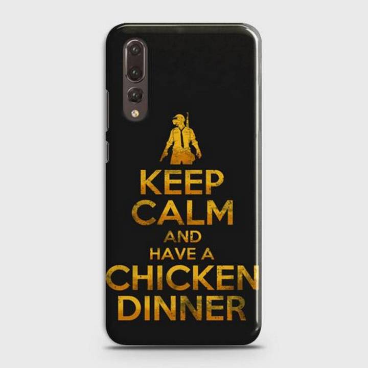 Huawei P20 Pro Cover Pubg Keep Calm and Have a Chicken Dinner Hard Cover- Design 10 Case