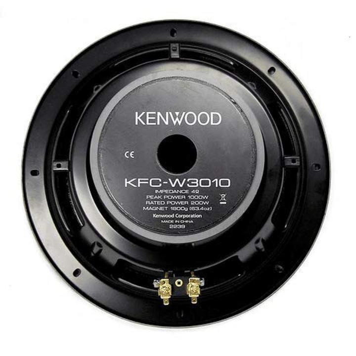 Kenwood KFC 3010-DVC-D/M 12 Inch 400 Watt RMS Subwoofer - Black Car Audio Video Speaker Woofer Home Entertainment