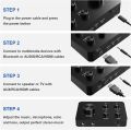 Rybozen Wireless Microphone Karaoke Mixer System, Dual Handheld Wireless Microphone for Karaoke, Smart TV, PC, Speaker, Amplifier, Wedding - Support HDMI, AUX In/Out ---- (OpenBox Condition). 