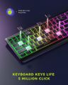 Jelly Comb Backlit Wireless Keyboard, 2.4G Rechargeable Cordless Illuminated Keyboard, Full Size Ergonomic RGB Backlit Gaming Keyboard with Foldable Stand for PC, Laptop, Computer, Desktop, Office model IWG-DHXKB02. 