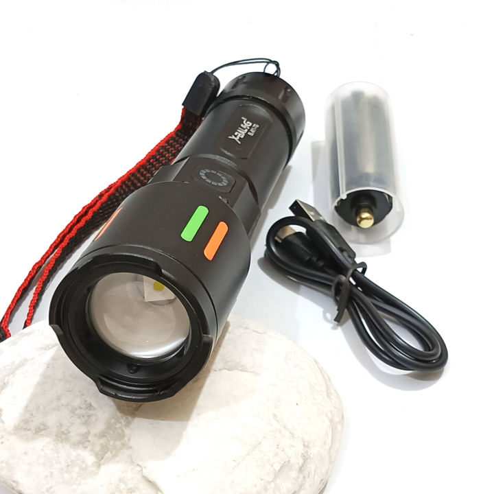 Rechargeable%20X-Balog%20BL-611%20TG%20Multi%20Functional%20Emergency%20Torch%20Imported%20Super%20Strong%20High%20Beam%20Telescopic%20zoom%20Torch%20Flashlight%20Laser%20LED%20Torch%20800%20meters%20to%201km%20Range%2026650%20Battery%20-%20Image%202
