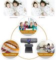 Autofocus Webcam FHD 36fps 1080P with Privacy Cover, Noise Cancelling Mic, Full HD Web Camera Wide Screen Video Calling Recording Game Streaming, Skype Web Cam. 