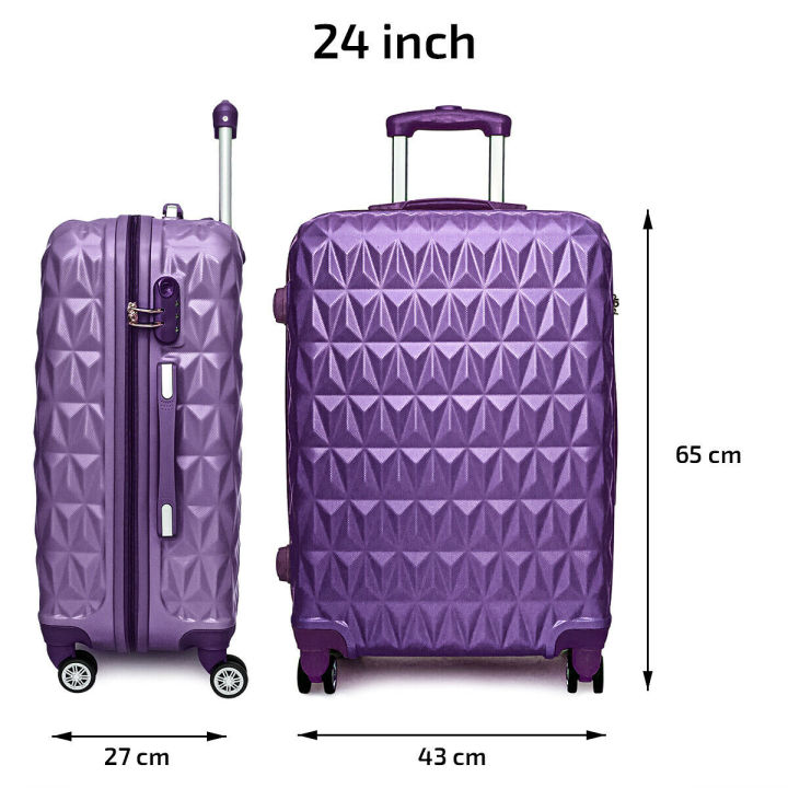 Medium 24" Hard Case  Suitcase 4 Wheel Travel Luggage Trolley Lightweight Hand Luggage Bag Case
