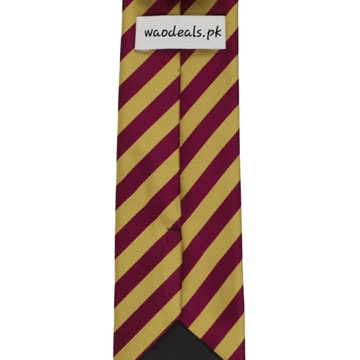 Waodeals:%20All%20College%20Tie%20-%20Men%20Students%20Neck%20Tie,%20College%20Uniforms%20Ties%20for%20Boys%20Students%20Maroon%20and%20Gold%20Striped%20Striped%20Neckwear%20Tie%20-%20Image%205