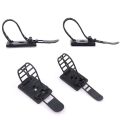 Adjustable Cable Holder Set Management, Cable Clips of Cable Fixing Wire Holder with Adhesive Secured Backing - black. 