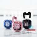 Air 39 Wireless Earbuds TWS with Original Digital Display Case & Silicone Pouch Cover - Bluetooth Earbuds for Boys & Girls - Stylish & Available in Black, White, Green, Pink - New Model with Enhanced Sound Quality. 