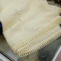 Crinkle Chiffon Dupatta Lightweight Fancy 4 Side Ring Lace Elegant Party Wear for Women & Girls Multiple Colors. 