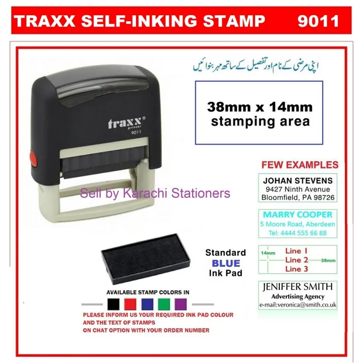 Traxx%209011%20Customize%20Self-Inking%20Stamp%20Rubber%20stamp%20customized%20stamp%20with%20your%20own%20detail%20(Impression%20size%2038%20mm%20x%2014%20mm)%20-%20Image%202
