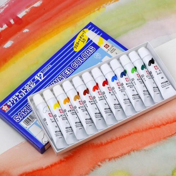 Sakura Matt Watercolor Paint 5ml Tube (Available in Set of 12 and 24) Made in Japan