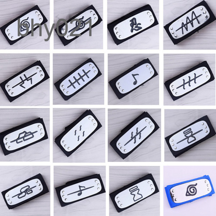 Anime Naruto Kakashi Sasuke Hidden Leaf Village Headband Konoha Cosplay Armband Headwea Costume Accessories