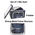 Storage Box 55liter Foldable Storage Organizers Clothes Blanket Quilt Organizer Box Large Capacity Closet Sweater Storage Clothes Cabinet Organizer. 