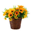 Premium Quality -Sunflower Bunch Artificial Flowers Floral Decor For Home and Office Decorations Sun Flower-Yellow. 