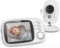 BOIFUN Video Baby Monitor Camera, Night Vision, No WiFi, ECO VOX Mode, 3.2'' Screen, Two-way Audio, Rechargeable Battery, Feeding Reminder, Temperature Monitoring, Smart 8 Lullabies. 