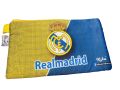 Tripple Zippered Multipurpose Three Pocket Pencil Pouch In Real Madrid Character For School And Other Use. 