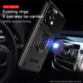 KEYSION Shockproof Case for Redmi Note 13 Pro 5G Slide Camera Lens Protection Ring Stand Phone Cover for Xiaomi Redmi Note 13 5G. 