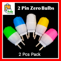 2 Pcs LED Night Bulb- SMD with Flat 2 Pin Plug 220V AC 1.5watts. 